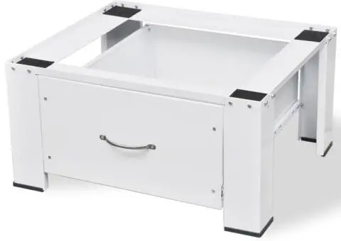 Suport mașină de spălat, alb, cu sertar - 1/4