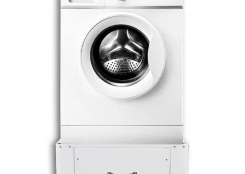 Suport mașină de spălat, alb, cu sertar - 4/4