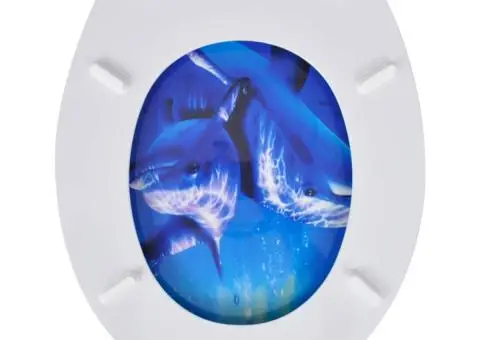 Capace WC, 2 buc., MDF, model delfini - 5/5