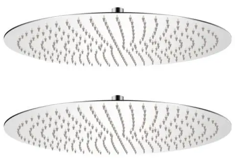 Cap de duș tip ploaie, 2 buc., Ø 50 cm, oțel inoxidabil - 1/5