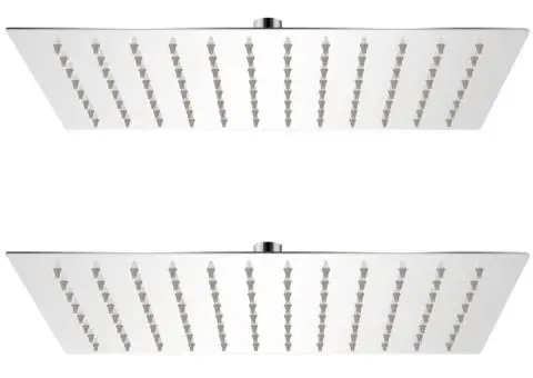 Cap de duș tip ploaie, 2 buc., 20 x 30 cm, oțel inoxidabil - 1/5