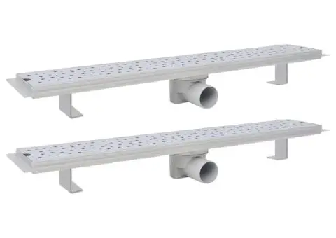 Rigolă duș liniară, 2 buc., 730x140 mm, oțel inoxidabil, bule - 2/5