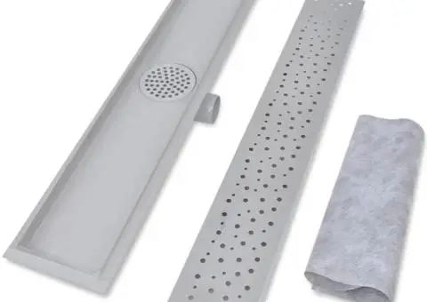 Rigolă duș liniară, 2 buc., 730x140 mm, oțel inoxidabil, bule - 4/5