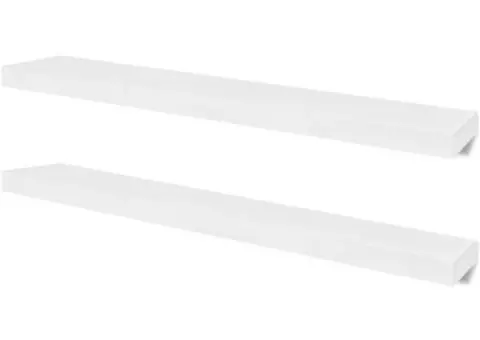 Rafturi de perete, 4 buc., alb, 100 cm - 2/5