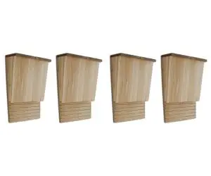 vidaXL Căsuțe de lilieci, 4 buc., 22 x 12 x 34 cm, lemn