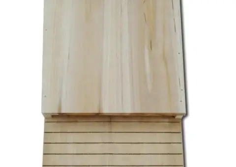 Căsuțe de lilieci, 4 buc., 22 x 12 x 34 cm, lemn - 3/5