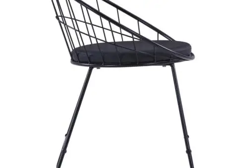 Scaune bucătărie, șezut din piele ecologică, 6 buc. negru, oțel - 4/5