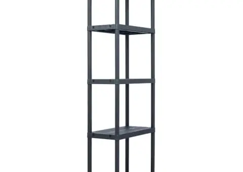 Rafturi de depozitare 2 buc. negru 60x30x180 cm plastic 125 kg - 2/5