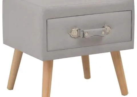 Noptiere, 2 buc., gri, 40 x 35 x 40 cm, textil - 2/5