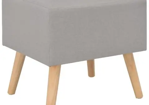 Noptiere, 2 buc., gri, 40 x 35 x 40 cm, textil - 4/5