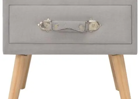 Noptiere, 2 buc., gri, 40 x 35 x 40 cm, textil - 5/5