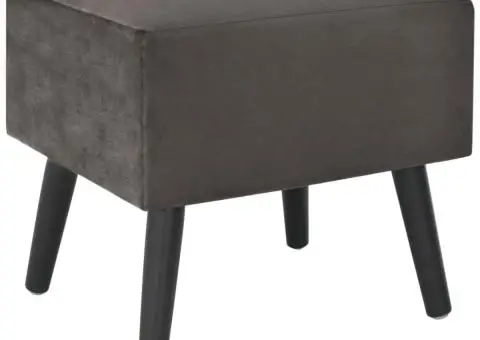 Noptiere, 2 buc., gri, 40 x 35 x 40 cm, catifea - 4/5