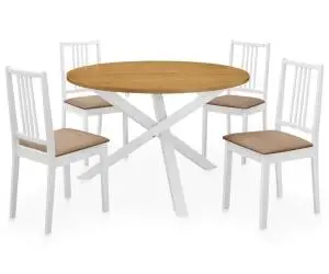 vidaXL Set de mobilier de bucătărie, 5 piese, alb, MDF