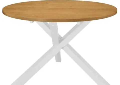 Set de mobilier de bucătărie, 5 piese, alb, MDF - 3/5