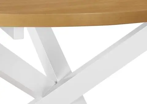 Set de mobilier de bucătărie, 5 piese, alb, MDF - 4/5