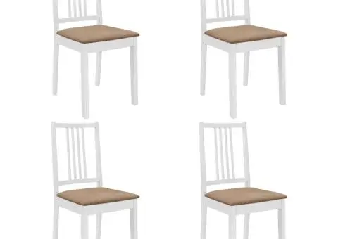 Set de mobilier de bucătărie, 5 piese, alb, MDF - 5/5