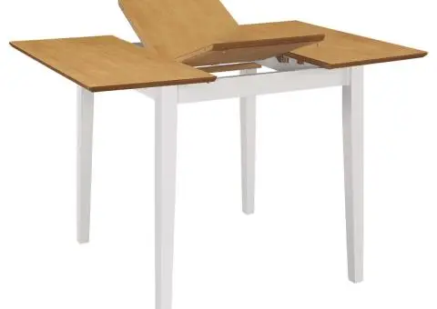 Set mobilier de bucătărie, 5 piese, alb, MDF - 3/5