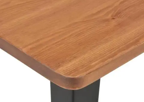 Set mobilier de bar, 3 piese, negru, oțel - 5/5