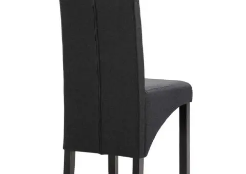 Scaune de sufragerie, 6 buc., gri închis, material textil - 5/5