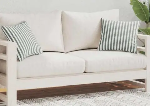 Perne de exterior, 2 buc, imprimeu dungi, 45 x 45 cm, gri - 2/5