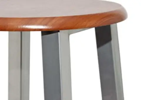 Scaune de bar, 4 buc., argintiu și maro, MDF - 3/5