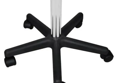 Taburete de birou, 2 buc., negru, 35,5x84 cm, piele ecologică - 4/5