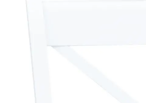 Scaune de bucătărie, 6 buc., alb, lemn masiv de hevea - 5/5