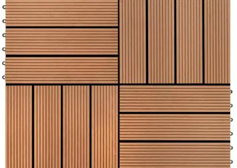 Plăci de pardoseală, 22 buc., maro, 30 x 30 cm, WPC, 2 mp - 1/5