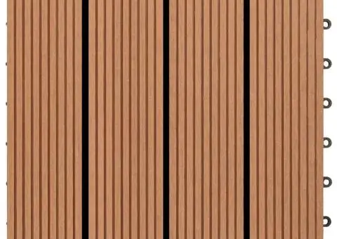 Plăci de pardoseală, 22 buc., maro, 30 x 30 cm, WPC, 2 mp - 3/5