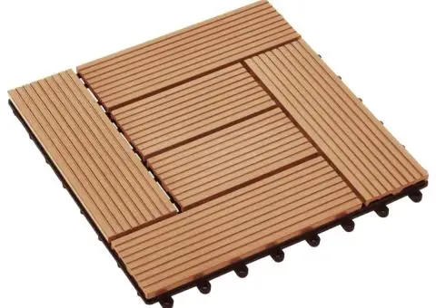 Plăci de pardoseală, 22 buc., culoare tec, 30x30 cm, WPC, 2 mp - 3/5