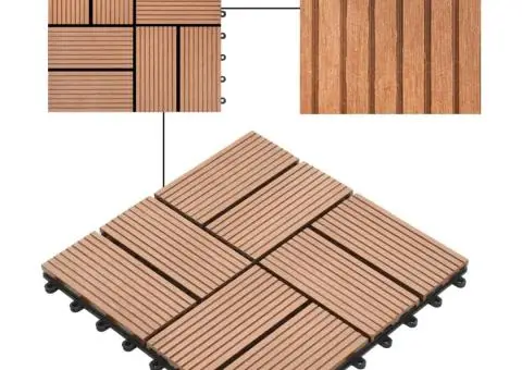 Plăci de pardoseală, 22 buc., maro, 30 x 30 cm, WPC, 2 mp - 4/5