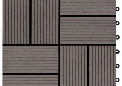 Plăci de pardoseală, 22 buc., maro închis, 30x30 cm, WPC, 2 mp - 3/5