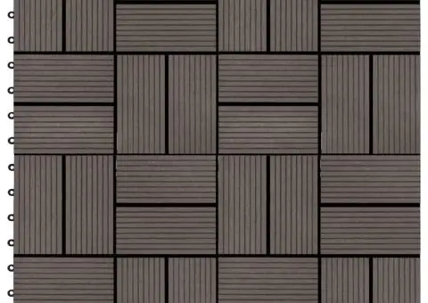 Plăci de pardoseală, 22 buc., maro închis, 30x30 cm, WPC, 2 mp - 4/5