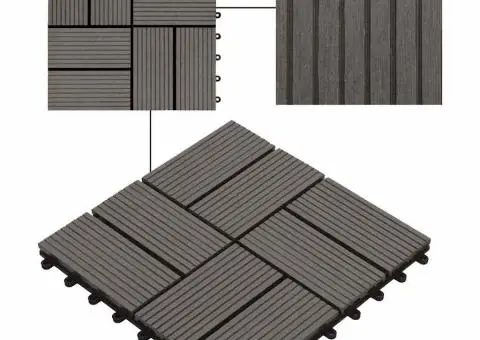 Plăci de pardoseală, 22 buc., maro închis, 30x30 cm, WPC, 2 mp - 5/5