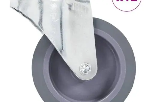 Roți pivotante cu gaură pentru șurub, 12 buc., 75 mm - 1/5