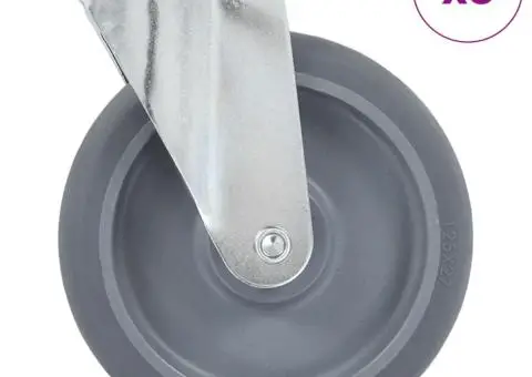 Roți pivotante cu gaură pentru șurub, 8 buc., 125 mm - 1/5