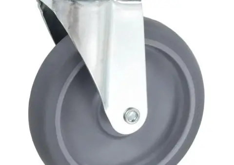 Roți pivotante cu gaură pentru șurub, 8 buc., 125 mm - 3/5