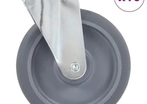 Roți pivotante cu gaură pentru șurub, 16 buc., 125 mm - 1/5