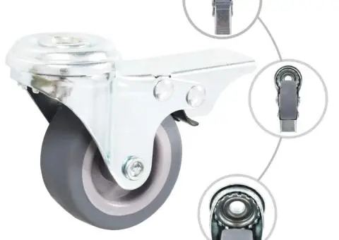 Roți pivotante cu gaură pentru șurub, 24 buc., 50 mm - 2/5