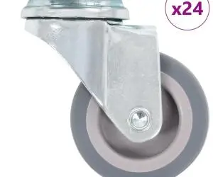 vidaXL Roți pivotante, 24 buc., 50 mm