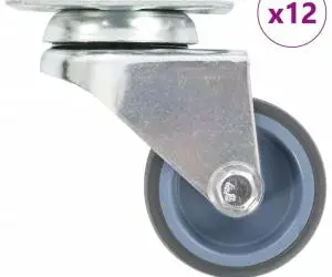 vidaXL Roți pivotante duble, 12 buc., 50 mm