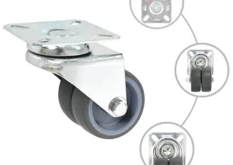 Roți pivotante duble, 12 buc., 50 mm - 3/5