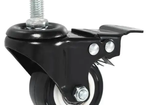 Roți pivotante cu frâne, 24 buc., 50 mm - 3/5