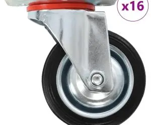 vidaXL Roți pivotante, 16 buc., 75 mm