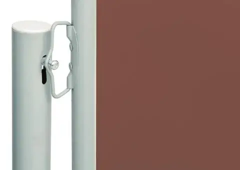 Copertină laterală retractabilă de terasă, maro, 117x600 cm - 3/5