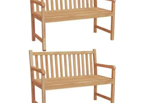 Set de sufragerie de grădină, lemn masiv de tec, 5 piese - 4/5