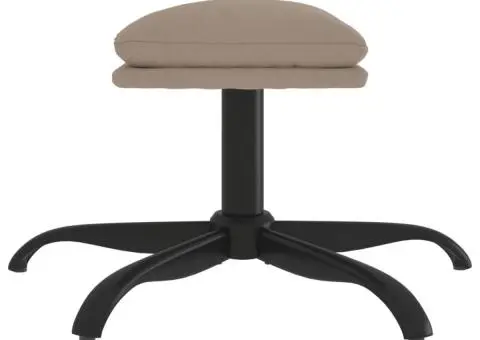 Taburet, gri deschis, 60x60x36 cm, microfibră - 4/5