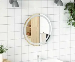 vidaXL Oglindă de baie cu LED, 50 cm, rotundă