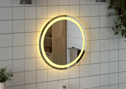 Oglindă de baie cu LED, 50 cm, rotundă - 3/5