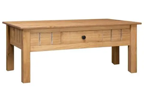 Măsuță de cafea, 100x60x43,5 cm, lemn masiv de pin, gama Panama - 1/5